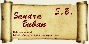 Sandra Buban vizit kartica